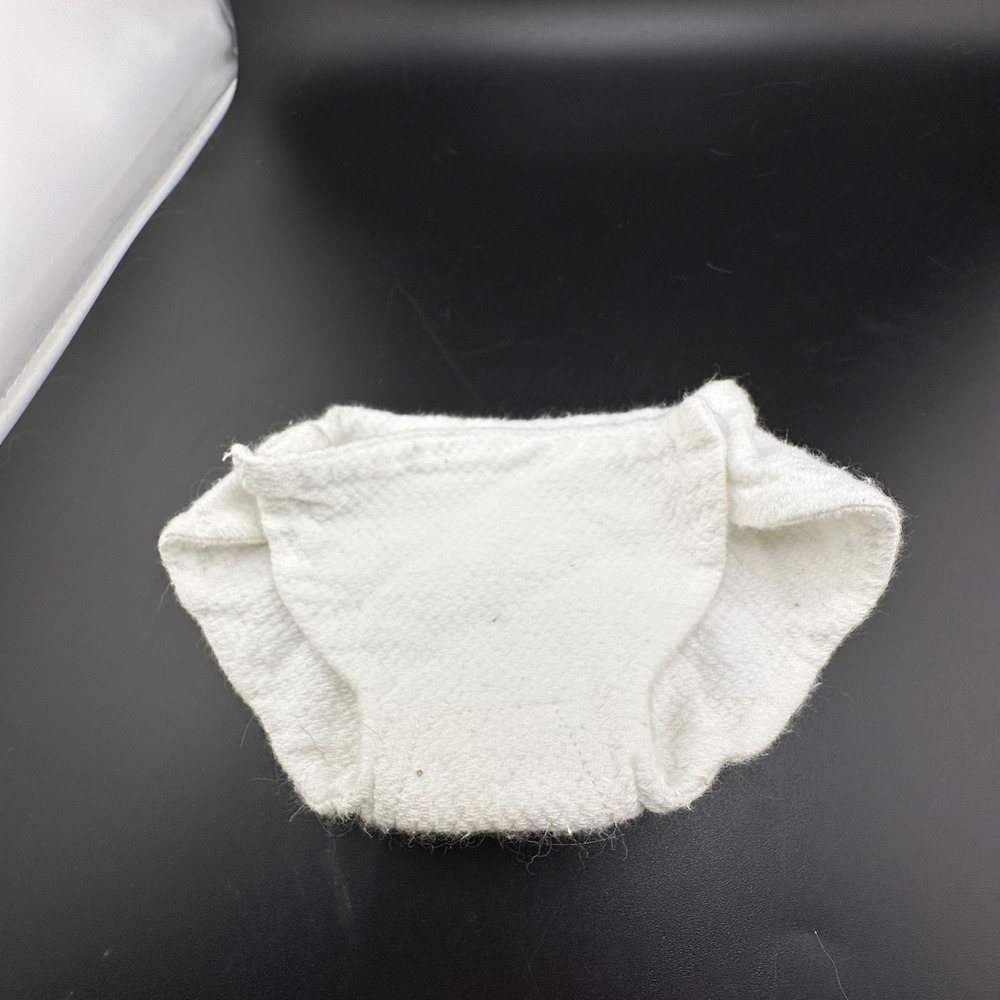 White cloth doll diaper with snaps vintage fits Cabbage Patch Kids Preemie READ